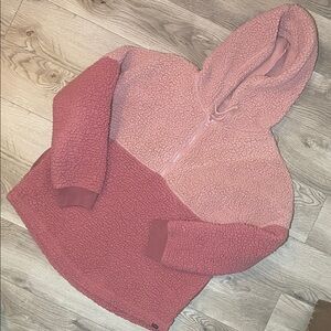PINK Victoria's Secret Two-Tone Sherpa Hoodie